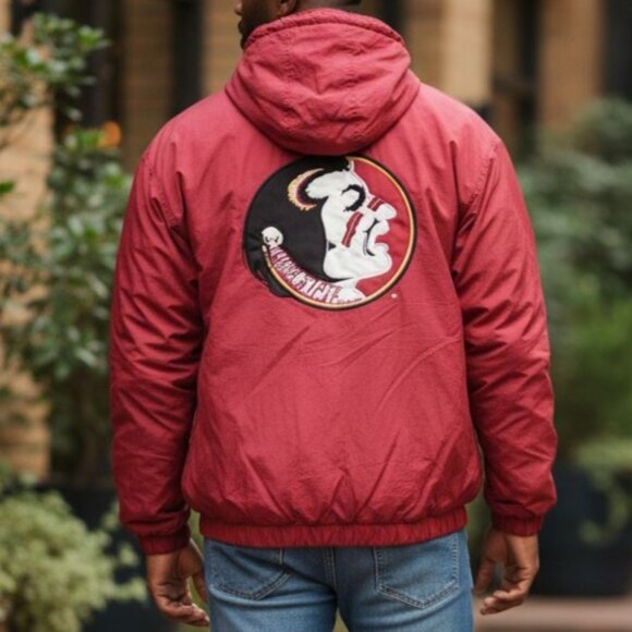 Mens 90's Vintage Florida State University Seminoles Starter Puffer Jacket Small - Picture 3 of 16